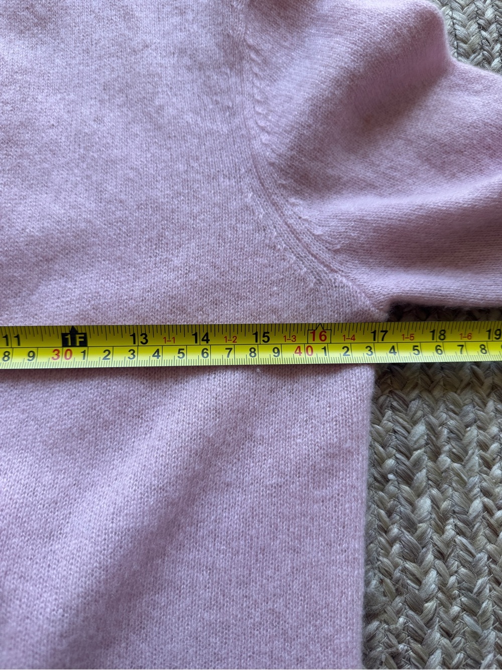 41 Hawthorn 100% Cashmere Cardigan Open Front Light Pink SZ M - Picture 7 of 9